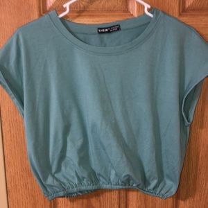 (L) shein cinched shirt